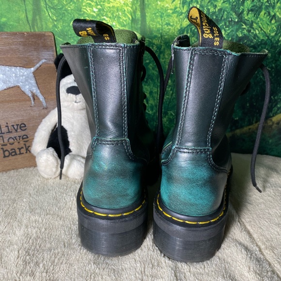 SOLD SOLD Dr Martens JADON w/green leather boots💚 - Picture 5 of 8